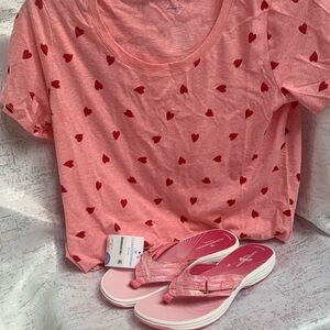 Cloudsteppers by Clarks Pink Flip-Flop Sandals with Light Pink Straps